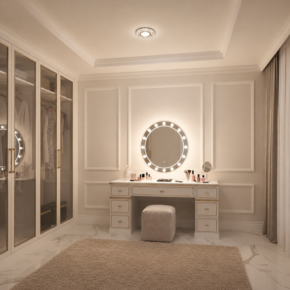 ORBITA Spot LED, 5W, Rotondo, Luce Fredda + RGB, Spot LED Bianco, Resina e Vetro Titolo predefinito Alessandro Design