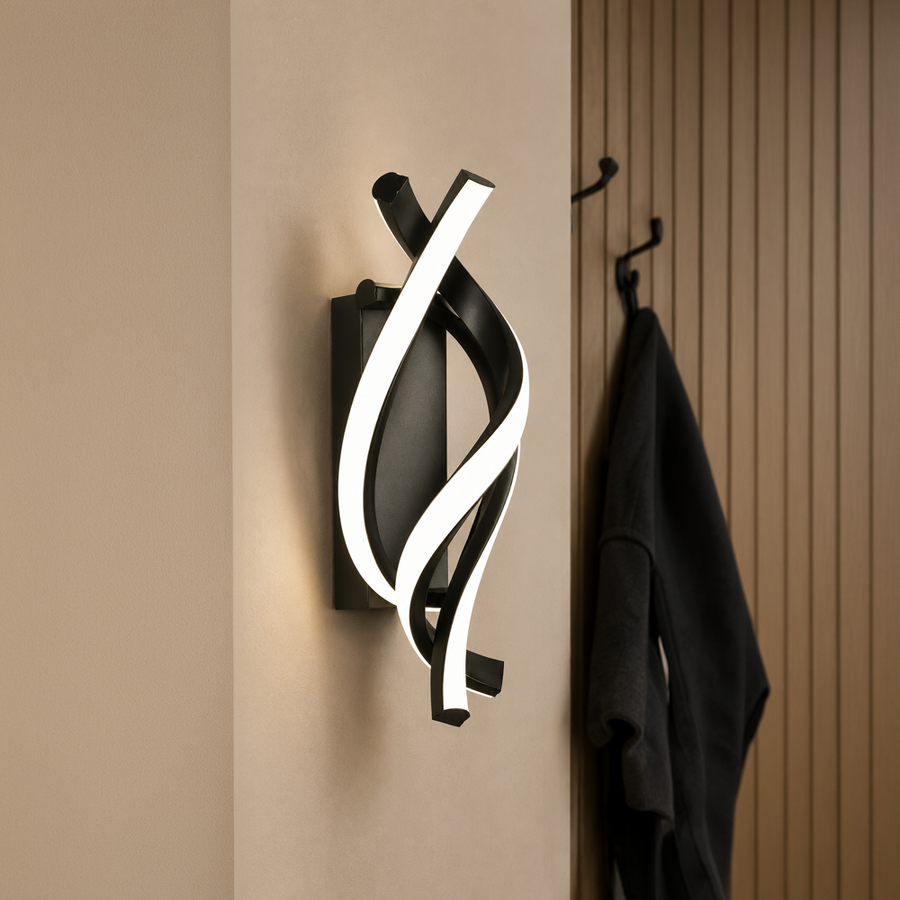 Applique LED Reid 13W, Luce Fredda/Calda/Neutra, Nero Lampade da parete per interni Titolo predefinito Alessandro Design