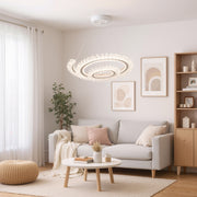 Lampadario LED con telecomando LT188WH, Cristallo e metallo, 40W, Dimmerabile, Altezza regolabile, Luce fredda/calda/neutra, Illuminazione di lusso Lampadari LED con telecomando Titolo predefinito Alessandro Design