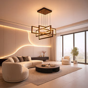 Lampadario LED con Telecomando, Sospensione 96W, 4 Elementi, Luce Fredda/Calda/Neutra, Dimmerabile, Altezza Regolabile, Nero Lampadari LED con Telecomando Titolo predefinito Alessandro Design