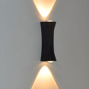 Applique LED per Esterni e Interni AX220, 2 Sorgenti x 10W, Metallizzato, Nero, 3000K Applique da Esterno Titolo predefinito Alessandro Design