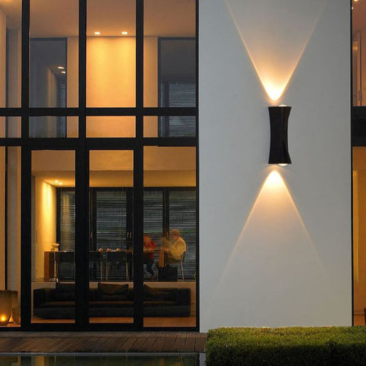 Applique LED per Esterni e Interni AX220, 2 Sorgenti x 10W, Metallizzato, Nero, 3000K Applique da Esterno Titolo predefinito Alessandro Design