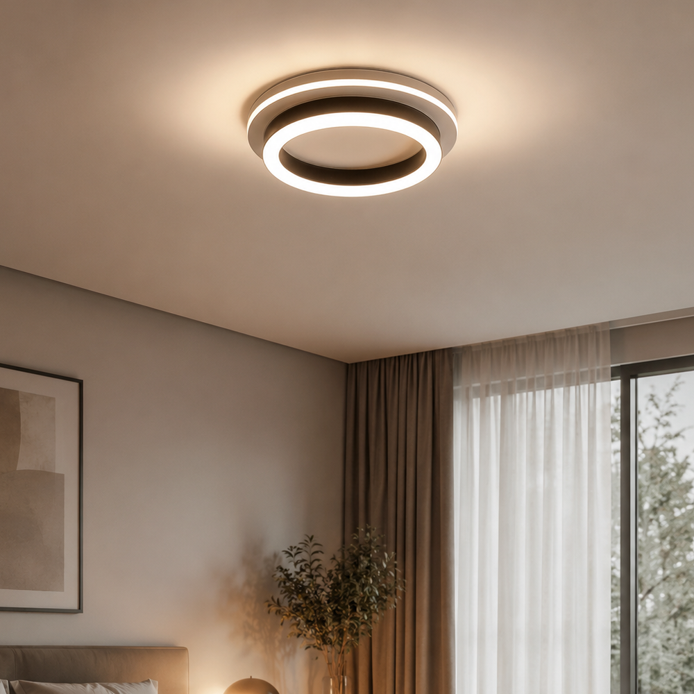 Lampadario LED MODERNO 25W, Diametro 20cm, Rotondo, Luce Fredda/Calda/Neutra, Lampadari LED Neri Titolo predefinito Alessandro Design