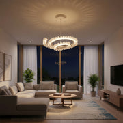 Lampadario LED con telecomando LT188WH, Cristallo e metallo, 40W, Dimmerabile, Altezza regolabile, Luce fredda/calda/neutra, Illuminazione di lusso Lampadari LED con telecomando Titolo predefinito Alessandro Design