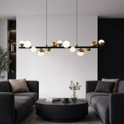 Lustră Suspendată LED Acril Aurion 29W cu Telecomandă, Dimabilă, Negru Auriu, Metal și Acril Lustre LED cu Telecomanda Default Title Alessandro Design
