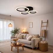 Lampadario LED con telecomando BETTY 40W, 3 Cerchi, Luce Fredda/Calda/Neutra, Dimmerabile, Nero Lampadari LED con Telecomando Titolo predefinito Alessandro Design