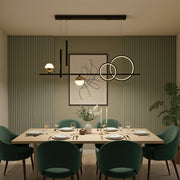 Lampadario LED a sospensione con telecomando DAMARA 44W, Luce Fredda/Calda/Neutra, Dimmerabile, Nero, Altezza Regolabile Lampadari LED con Telecomando Titolo predefinito Alessandro Design