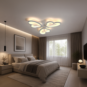 Lampadario a LED con telecomando BLOSSOM 40W, 3 Petali, Luce Fredda/Calda/Neutra, Dimmerabile, Lampadario a LED Bianco con telecomando Titolo predefinito Alessandro Design