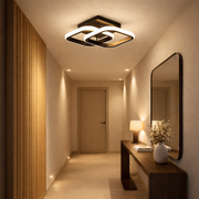 Lampadario LED VERTEX Matrix Diamanti sovrapposti, montatura in metallo, 24W, 2 Diamanti, Luce Fredda/Calda/Neutra 3000K/4000K/6000K, Nero, Metallo e Silicone Lampadario LED Titolo predefinito Alessandro Design