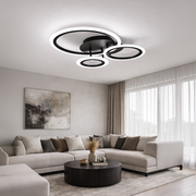 Lampadario LED con telecomando BETTY 40W, 3 Cerchi, Luce Fredda/Calda/Neutra, Dimmerabile, Nero Lampadari LED con Telecomando Titolo predefinito Alessandro Design