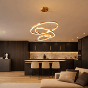 Lustra LED suspendata cu telecomanda ELIZABETH, 85W, 3 Cercuri, lumina Rece/Calda/Neutra, Dimabila, Auriu Lucios, Inaltime Reglabila Lustre LED cu Telecomanda Default Title Alessandro Design