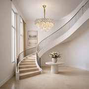 Lampadario in Cristallo WINDSOR Elegance 8x E14, Diametro 39cm, Oro Lucido, Altezza Regolabile, Metallo e Cristallo Lampadari in Cristallo Titolo predefinito Alessandro Design