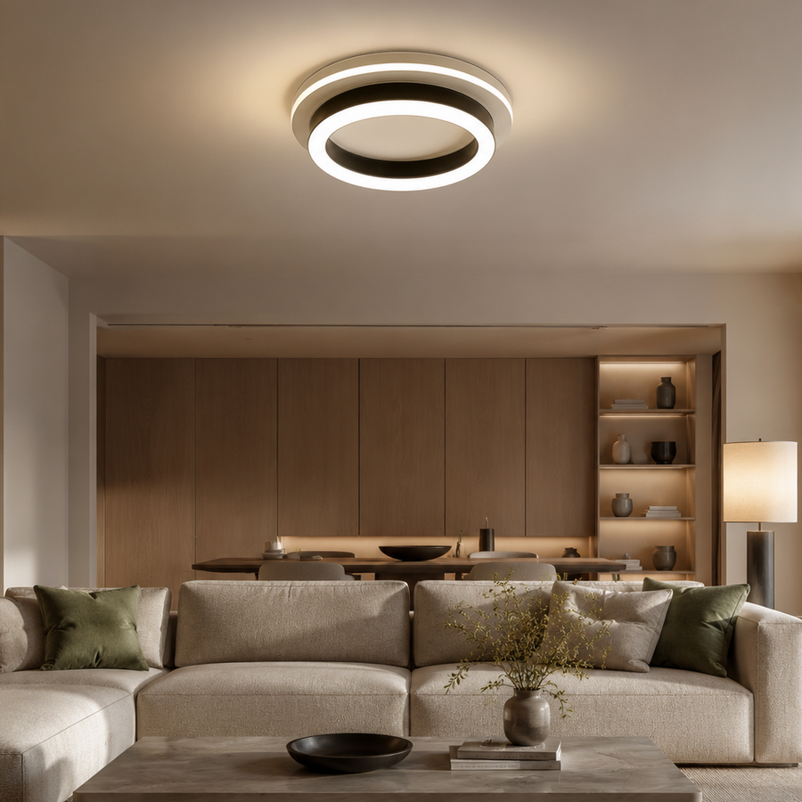 Lampadario LED MODERNO 25W, Diametro 20cm, Rotondo, Luce Fredda/Calda/Neutra, Lampadari LED Neri Titolo predefinito Alessandro Design