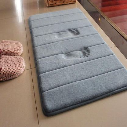 Tappetino da bagno, 50x80 cm, grigio, antiscivolo, assorbente. Titolo predefinito Alessandro Design