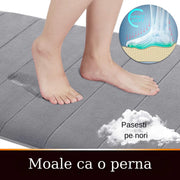 Tappetino da bagno, 50x80 cm, grigio, antiscivolo, assorbente. Titolo predefinito Alessandro Design