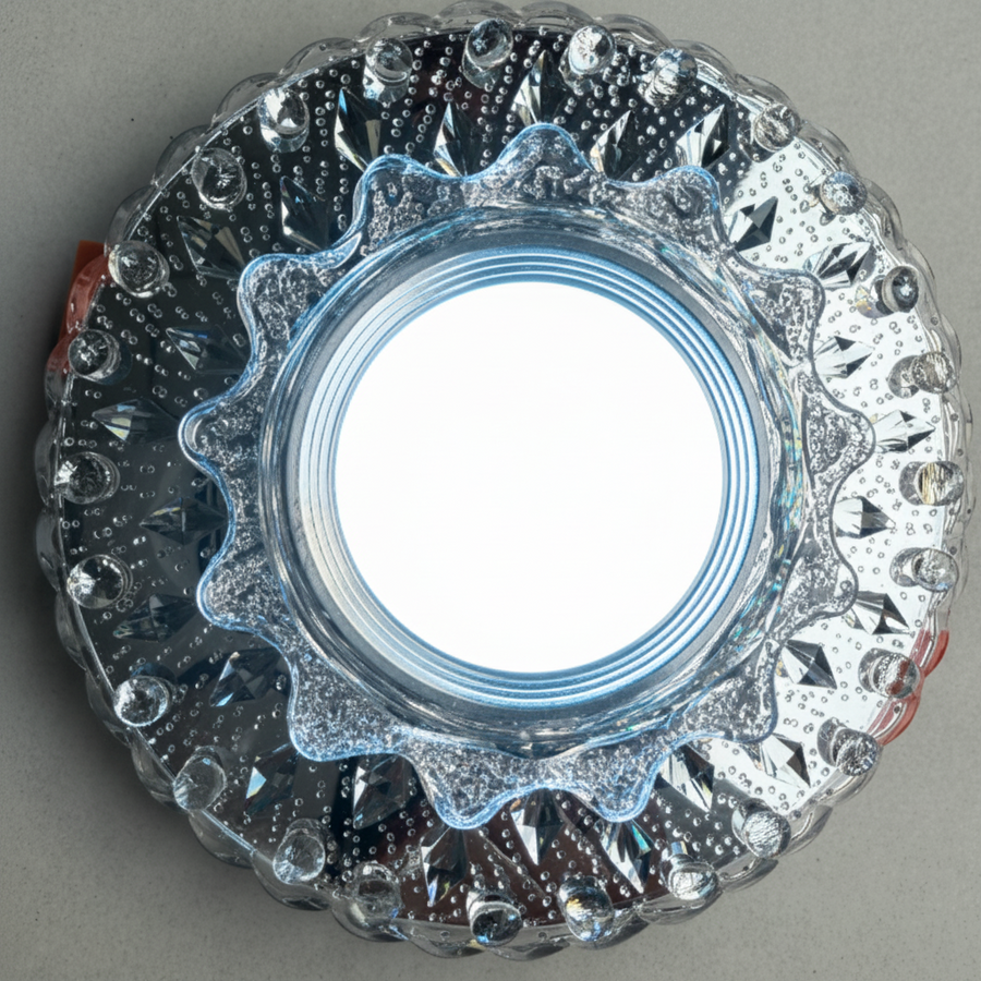 ORBITA Spot LED, 5W, Rotondo, Luce Fredda + RGB, Spot LED Bianco, Resina e Vetro Titolo predefinito Alessandro Design