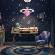 Lampadario LED ASTRONAUT 60W, 1xE27, Luce Fredda/Calda/Neutra, Bianco Rosa Lampadari per bambini Titolo predefinito Alessandro Design
