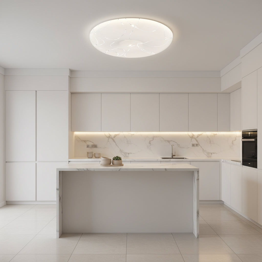 Plafoniera LED 35 cm, 31W, 3000K / 4000K / 6000K, Bianco, Metallo e Acrilico Plafoniere LED Titolo predefinito Alessandro Design