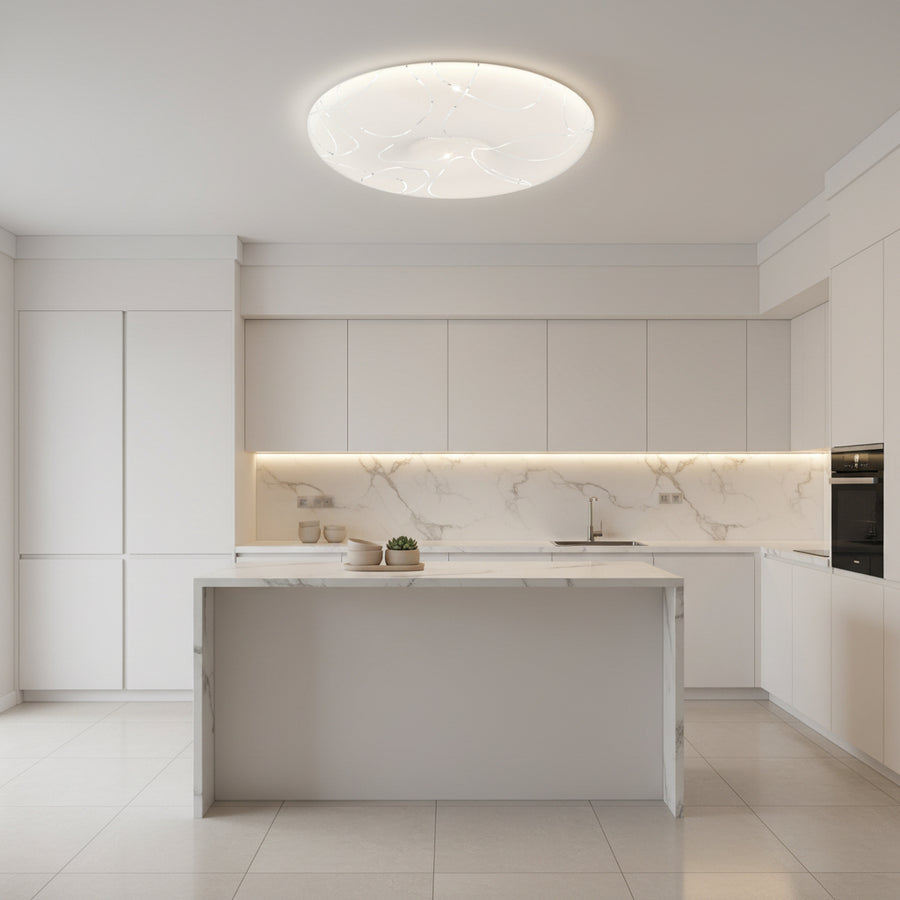 Plafoniera LED 35 cm, 31W, 3000K / 4000K / 6000K, Bianco, Metallo e Acrilico Plafoniere LED Titolo predefinito Alessandro Design
