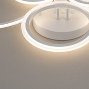 Lampadario a LED con telecomando BETTY 82W, 6 Cerchi, Luce Fredda/Calda/Neutra, Dimmerabile, Lampadario a LED Bianco con telecomando Titolo predefinito Alessandro Design