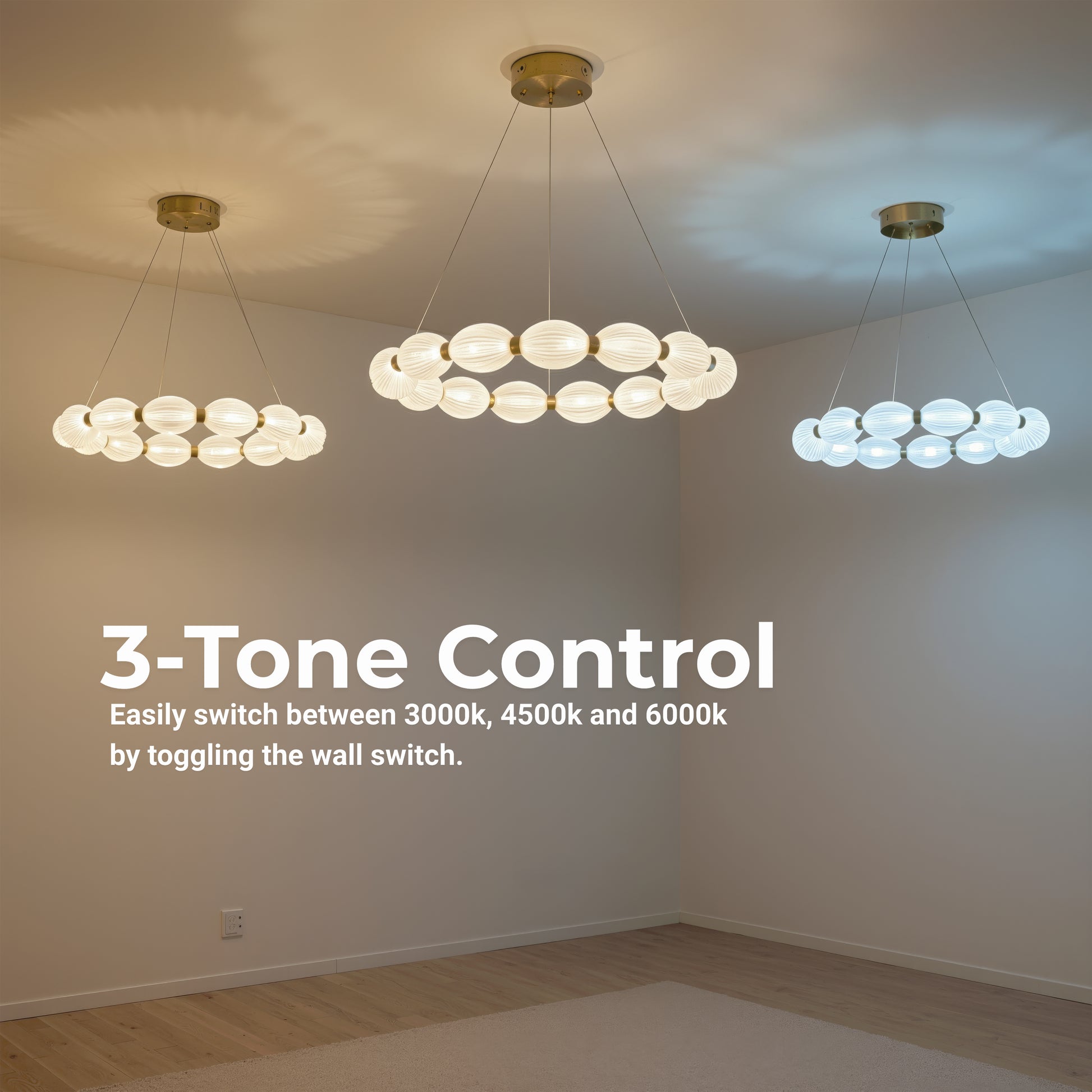Lampadario LED a sospensione FAUSTO II, 42W, Luce Fredda/Calda/Neutra, Altezza regolabile, Lampadari Moderni Oro Titolo predefinito Alessandro Design