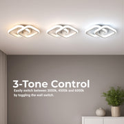 Lampadario LED VERTEX Matrix, Diamanti sovrapposti, Strutture in metallo, 24W, 2 Diamanti, Luce Fredda/Calda/Neutra 3000K/4000K/6000K, Lampadari LED Bianchi Titolo predefinito Alessandro Design