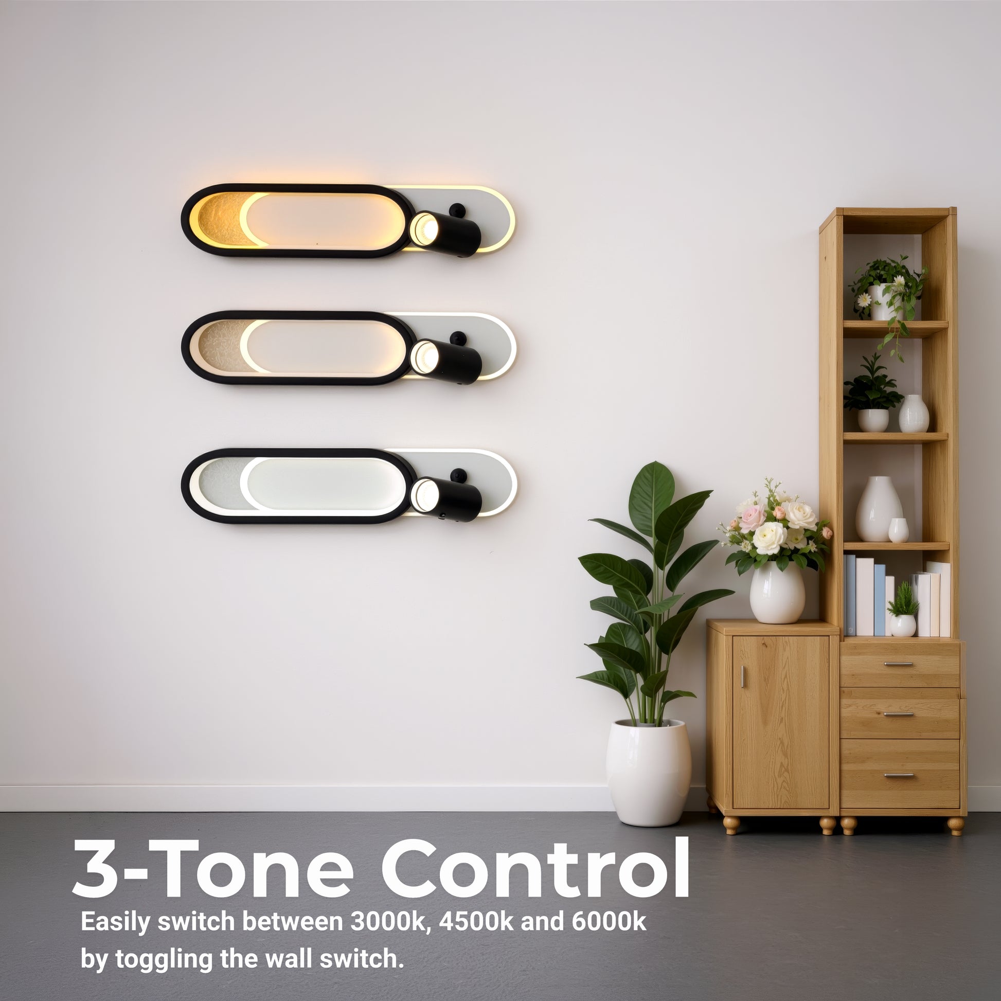 Lampadario LED con Proiettore Orientabile FISSO Camilla 49W, luce 3000/4000/6000k, Lampadari LED Nero Titolo predefinito Alessandro Design