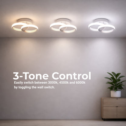 Lampadario LED VERTEX CIRCULA 21W, 2 Cerchi, Strutture in Metallo, Luce Fredda/Calda/Neutra, Lampadari LED Bianchi Titolo predefinito Alessandro Design