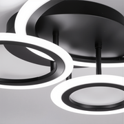 Lampadario LED con telecomando BETTY 40W, 3 Cerchi, Luce Fredda/Calda/Neutra, Dimmerabile, Nero Lampadari LED con Telecomando Titolo predefinito Alessandro Design