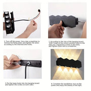 Applique LED AX231, Esterno e Interno, 8 Sorgenti, 16W, Nero, 3000K Applique da esterno Titolo predefinito Alessandro Design