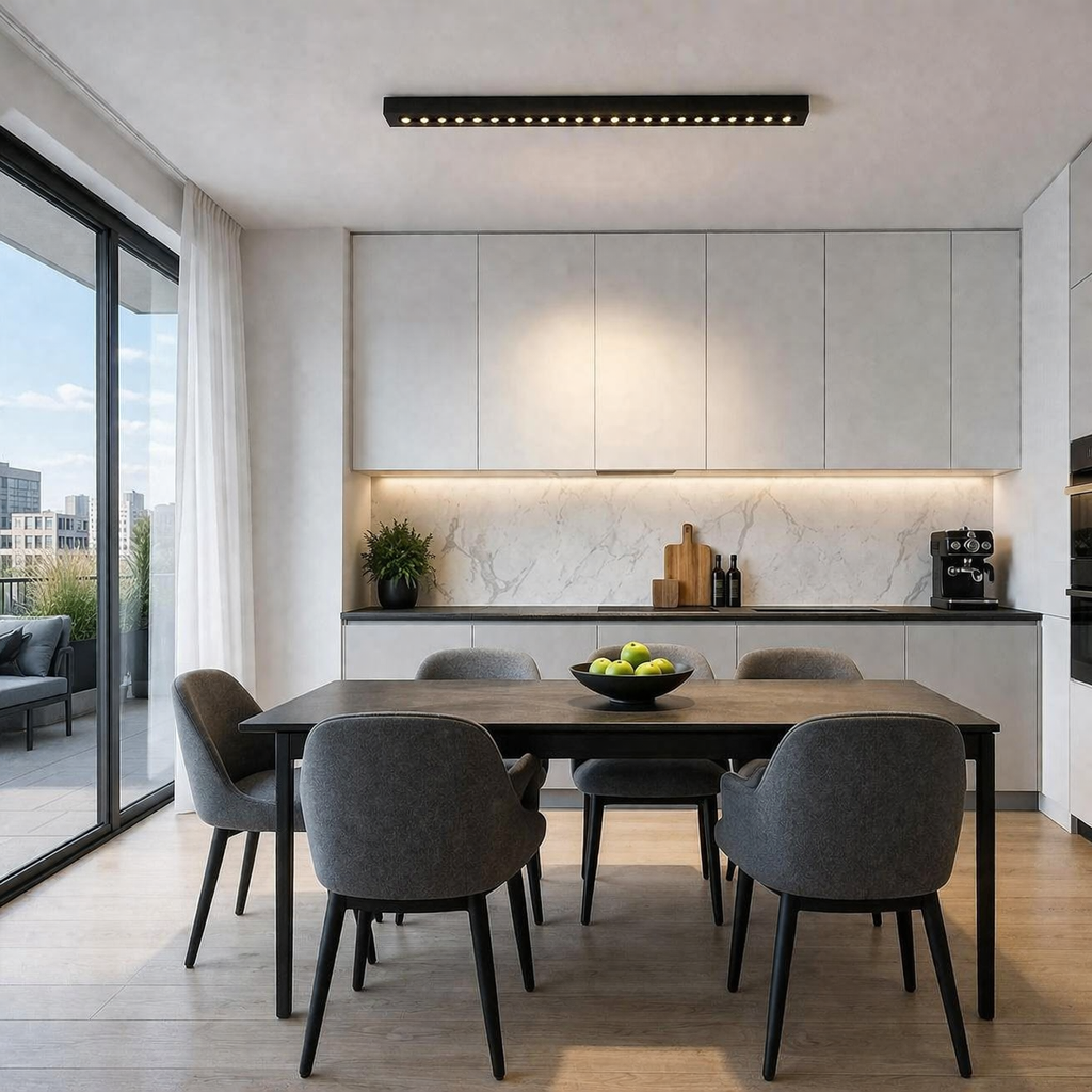 Proiettore LED Lineare Griglia Applicata 24W, Luce Neutra 4000k, 20 sorgenti, Plafoniere LED 54 x 3,5 x 6,5 cm Titolo predefinito Alessandro Design