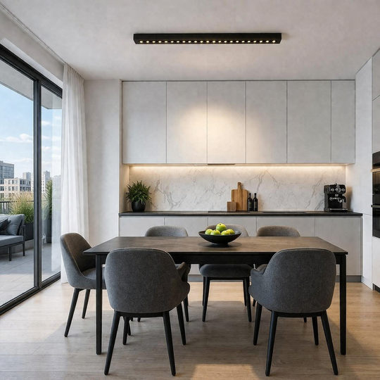 Proiettore LED Lineare Griglia Applicata 24W, Luce Neutra 4000k, 20 sorgenti, Plafoniere LED 54 x 3,5 x 6,5 cm Titolo predefinito Alessandro Design