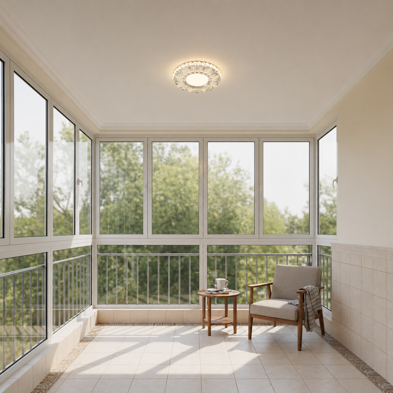 ORBITA Spot LED, 5W, Rotondo, Luce Fredda + RGB, Spot LED Bianco, Resina e Vetro Titolo predefinito Alessandro Design