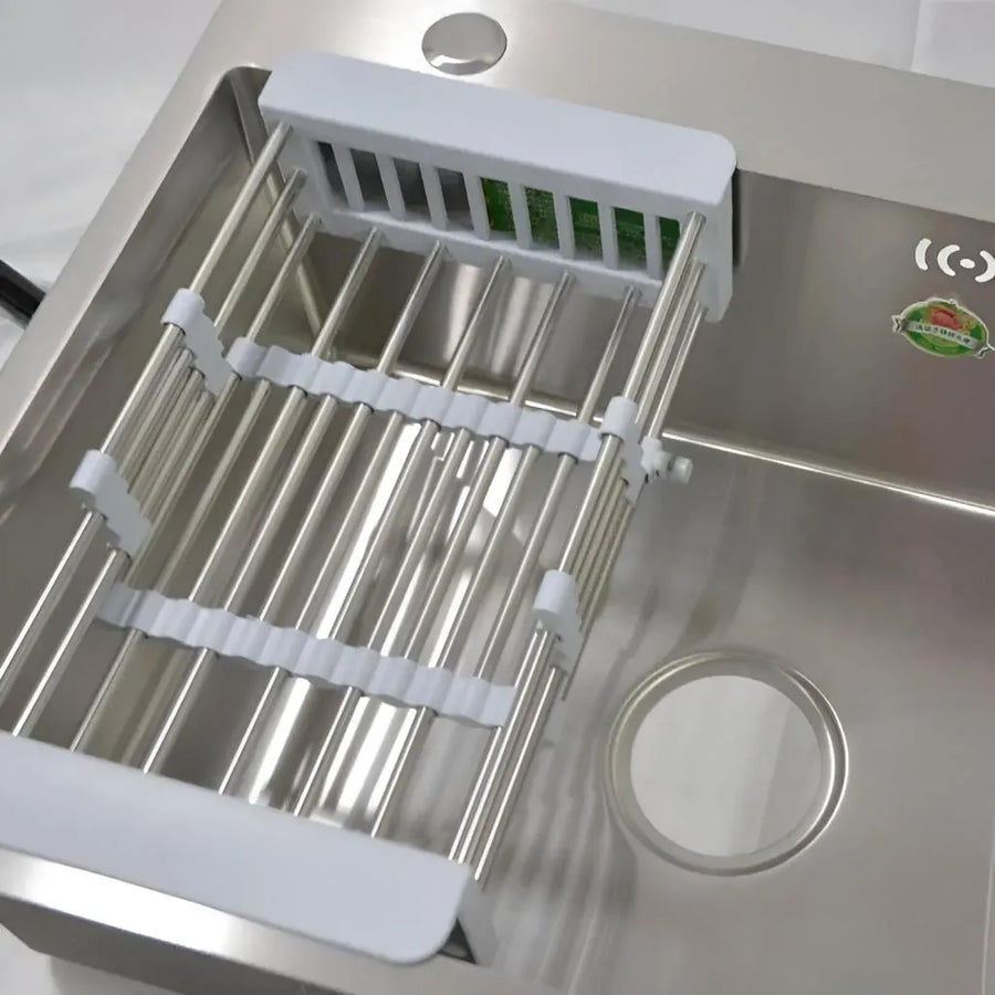 Lavello da cucina in acciaio inox 60x45x21 cm, acciaio inox spazzolato Titolo predefinito Alessandro Design