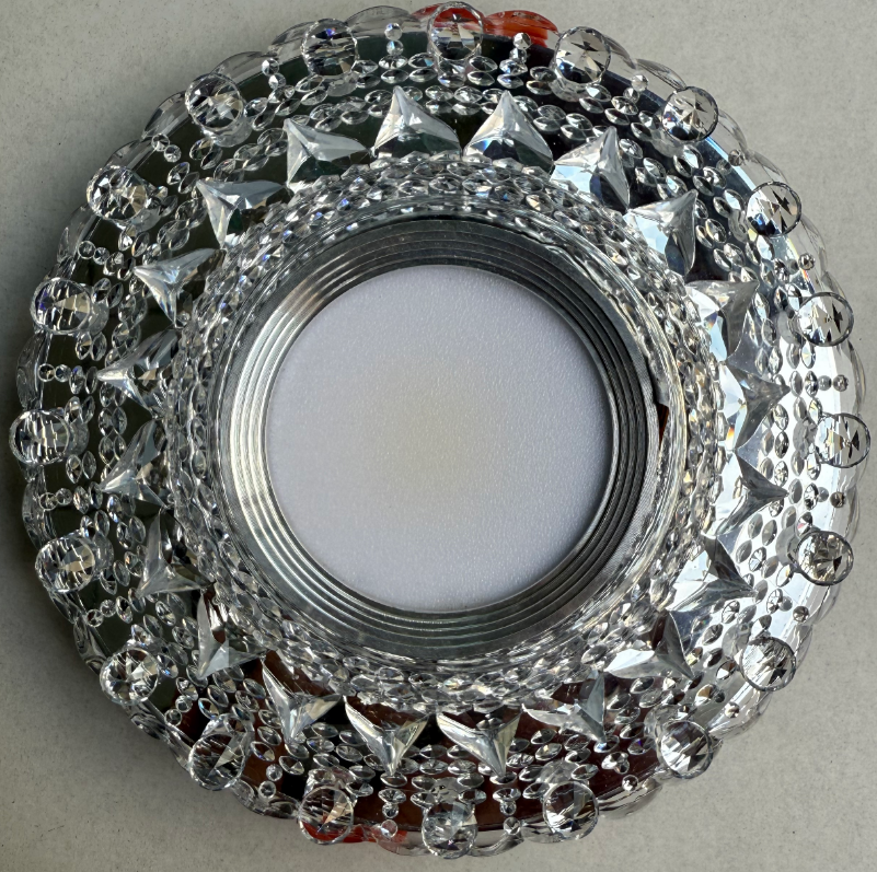 ORBITA Spot LED, 5W, Rotondo, Luce Fredda + RGB, Spot LED Bianco, Resina e Vetro Titolo predefinito Alessandro Design
