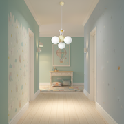 Lampadario ASTRONAUT, 3xG9, D30 cm, Metallo Resina, Oro Bianco Lampadari per bambini Titolo predefinito Alessandro Design