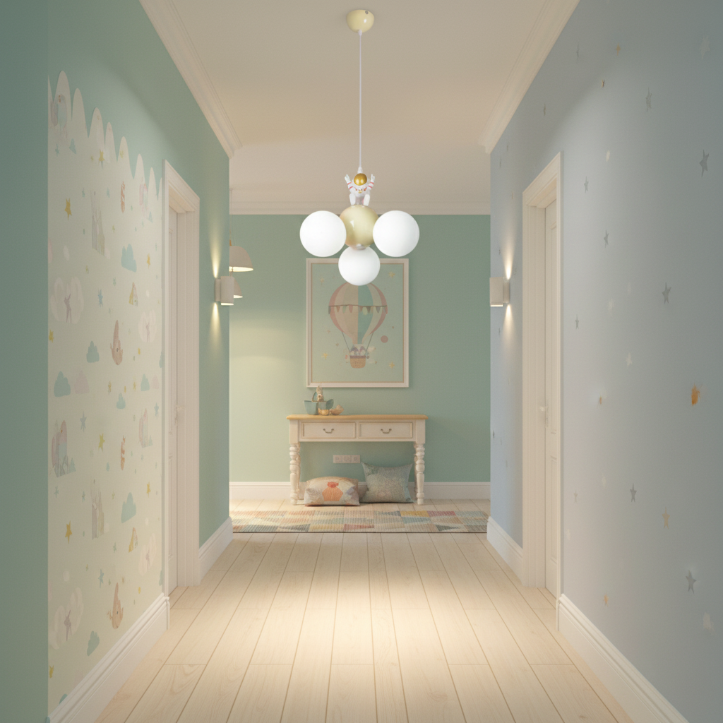 Lampadario ASTRONAUT, 3xG9, D30 cm, Metallo Resina, Oro Bianco Lampadari per bambini Titolo predefinito Alessandro Design