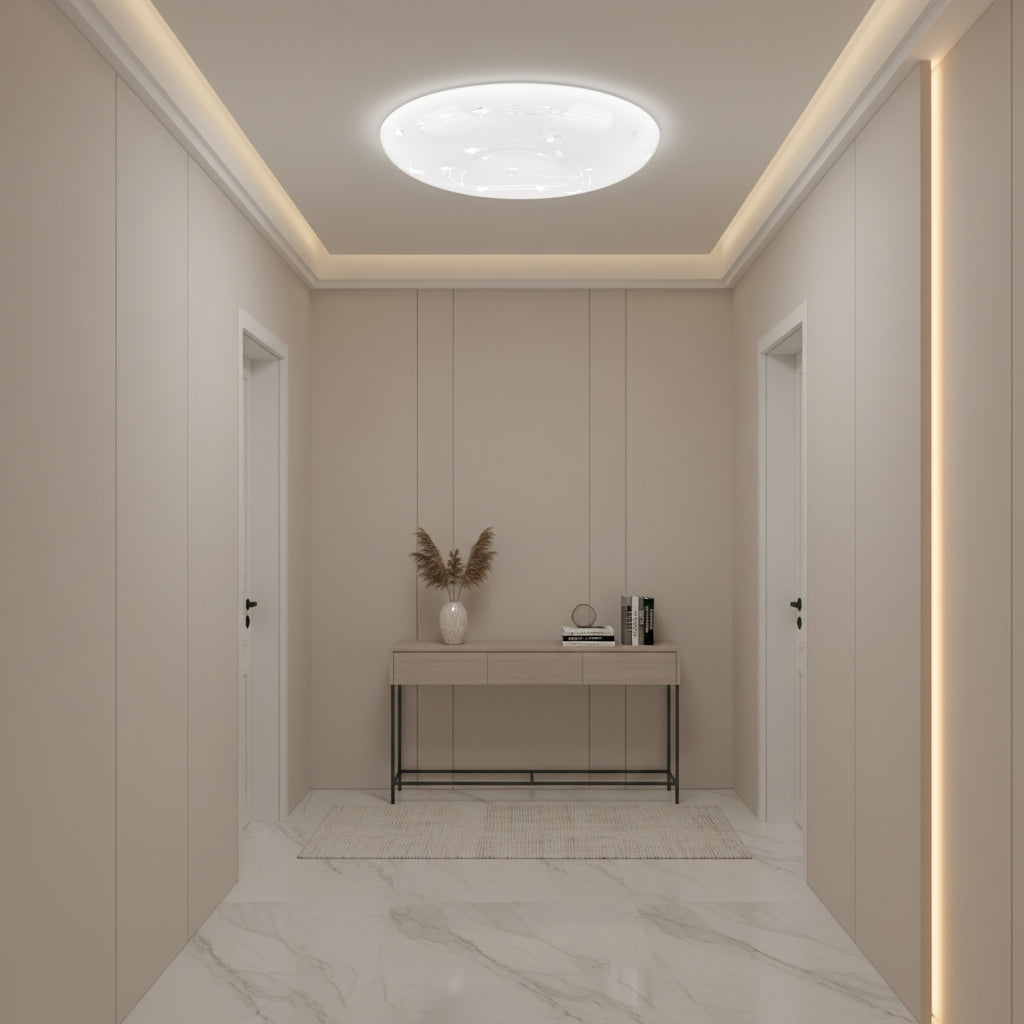 Plafoniera LED Star 23 cm, 22W, 3000K / 4000K / 6000K, Plafoniere LED bianche, in metallo e acrilico Titolo predefinito Alessandro Design