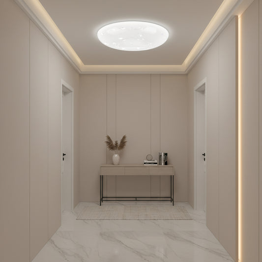 Plafoniera LED Star 23 cm, 22W, 3000K / 4000K / 6000K, Plafoniere LED bianche, in metallo e acrilico Titolo predefinito Alessandro Design