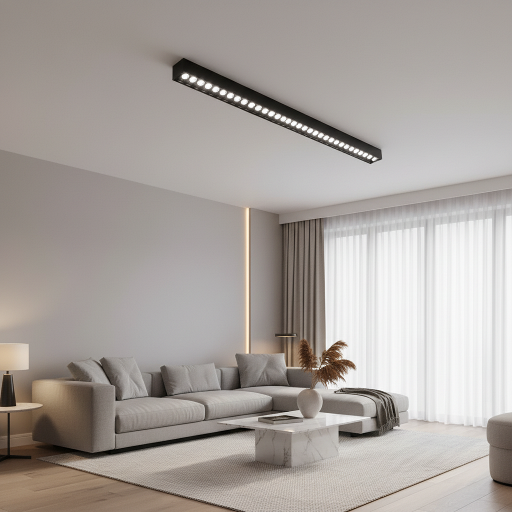 Proiettore LED Lineare Griglia Applicata 30W, Luce Neutra 4000k, 30 sorgenti, Plafoniere LED 80 x 3,5 x 6,5 cm Titolo predefinito Alessandro Design