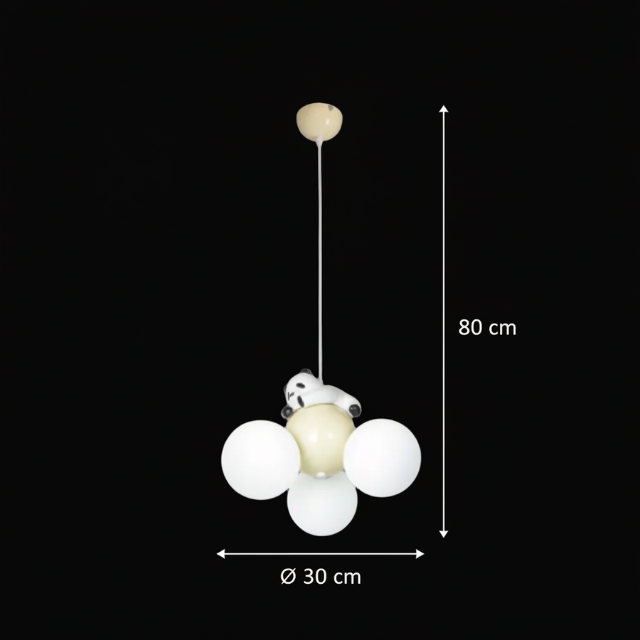 PANDA Lampadario, 3xG9, D30 cm, Metallo Resina, Oro Bianco Lampadari per bambini Titolo predefinito Alessandro Design