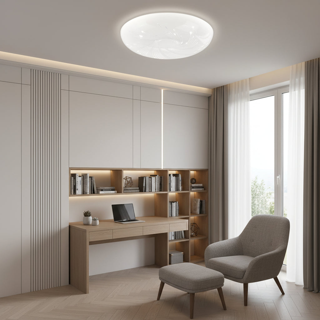 Plafoniera LED 35 cm, 31W, 3000K / 4000K / 6000K, Bianco, Metallo e Acrilico Plafoniere LED Titolo predefinito Alessandro Design