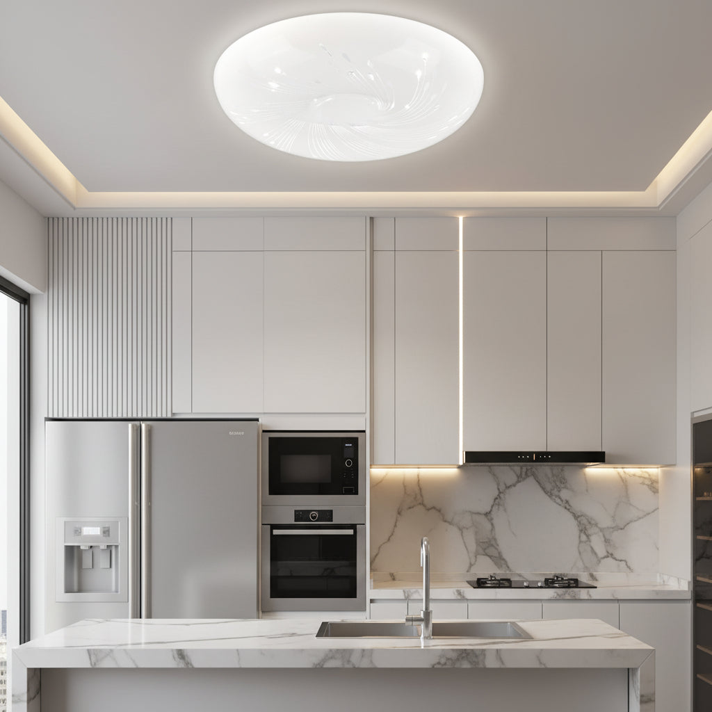Plafoniera LED 35 cm, 31W, 3000K / 4000K / 6000K, Bianco, Metallo e Acrilico Plafoniere LED Titolo predefinito Alessandro Design