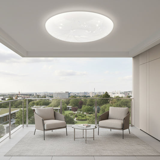Plafoniera LED Flux 23 cm, 22W, 3000K / 4000K / 6000K, Plafoniere LED bianche, in metallo e acrilico Titolo predefinito Alessandro Design