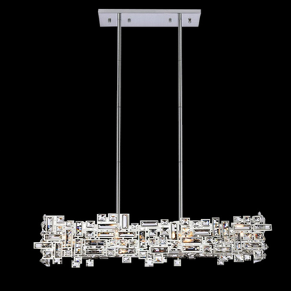 Lampadario di cristallo NEXORA Regalis, 10xE14, 78X28 cm, altezza regolabile, lampadari di cristallo dal design elegante Titolo predefinito Alessandro Design