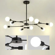 Lustra Architek Nona, 9x E27, Nero, Metallo Lustre Industrial Titolo predefinito Alessandro Design