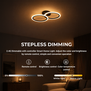 Lampadario LED con telecomando BETTY 27W, 2 Cerchi, Luce Fredda/Calda/Neutra, Dimmerabile, Nero Lampadari LED con Telecomando Titolo predefinito Alessandro Design