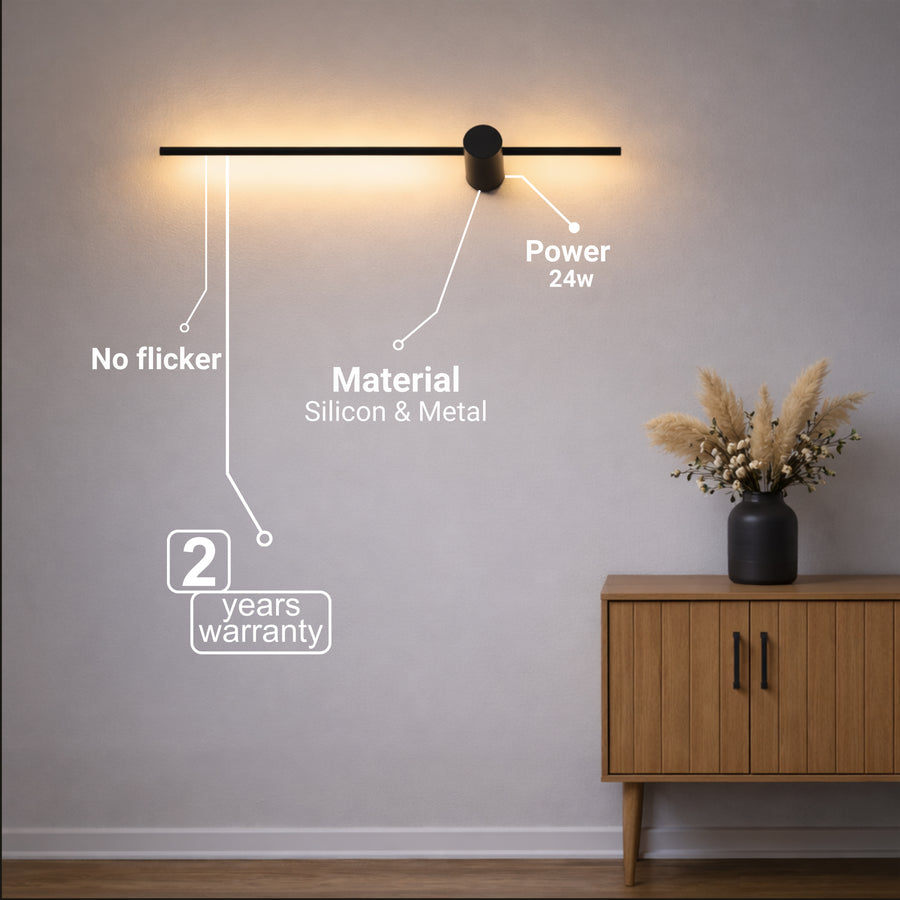 Applique LED Angelique 24W Nero Bianco Applique per interni Titolo predefinito Alessandro Design