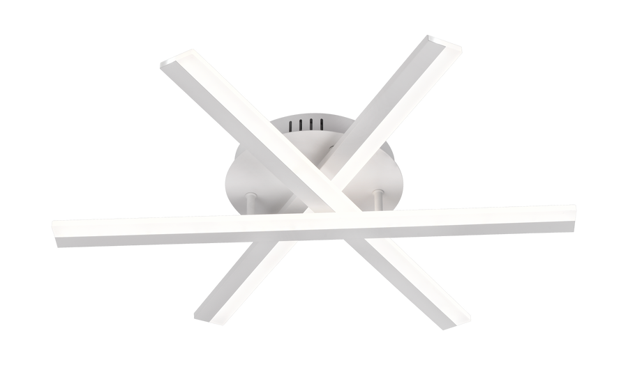 Lampadario a LED con telecomando ZOE, 40W, Luce Fredda/Calda/Neutra, Dimmerabile, Lampadario a LED Bianco con telecomando Titolo predefinito Alessandro Design