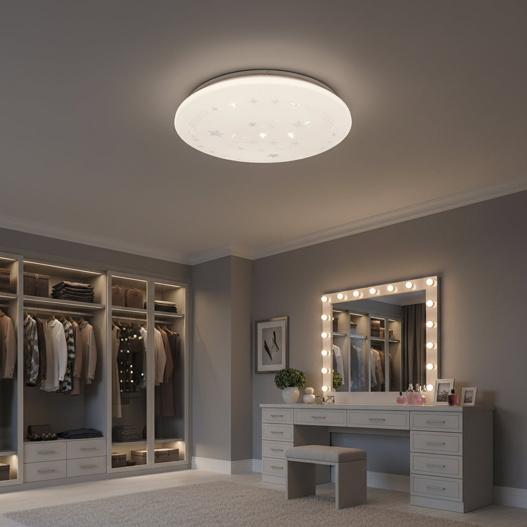 Plafoniera LED Star 23 cm, 22W, 3000K / 4000K / 6000K, Plafoniere LED bianche, in metallo e acrilico Titolo predefinito Alessandro Design